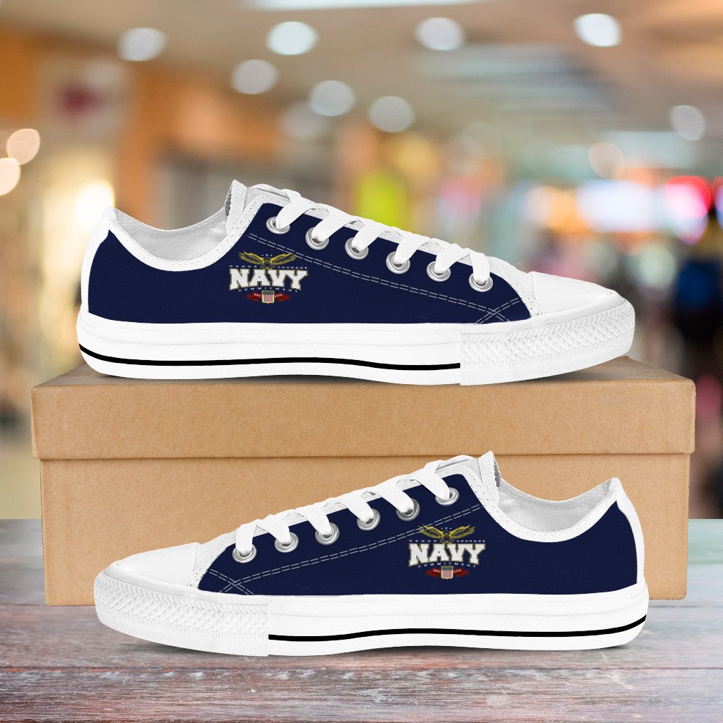 Navy Low Top Shoes