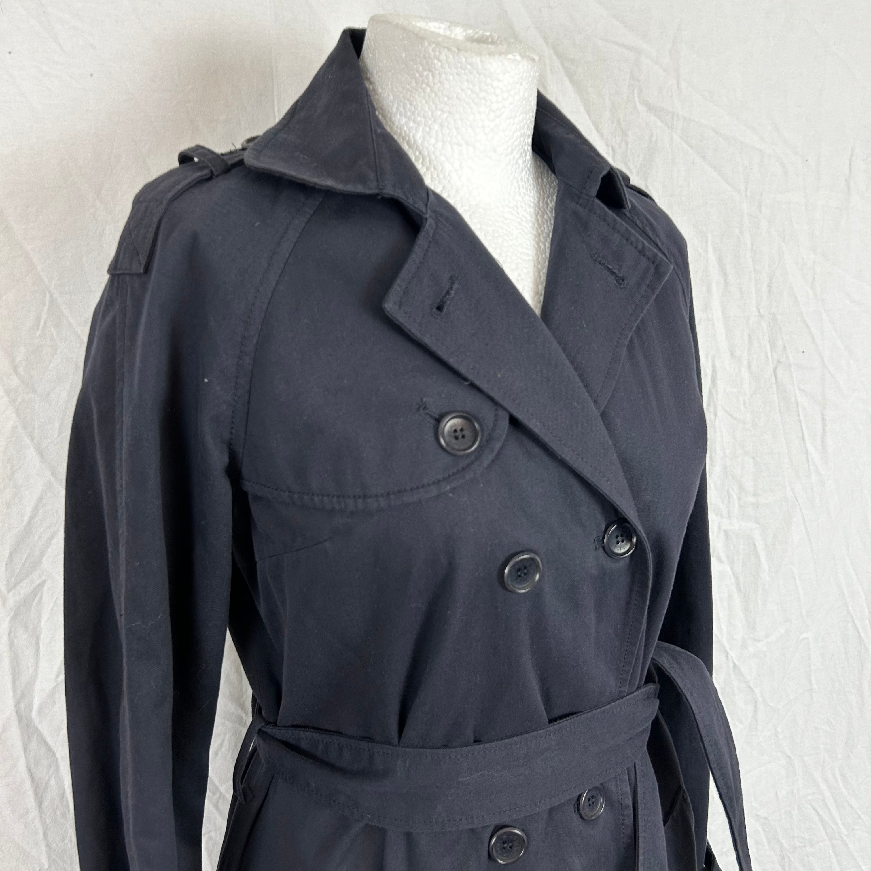 Paul & Joe Sister Navy Cotton Trench Coat XS