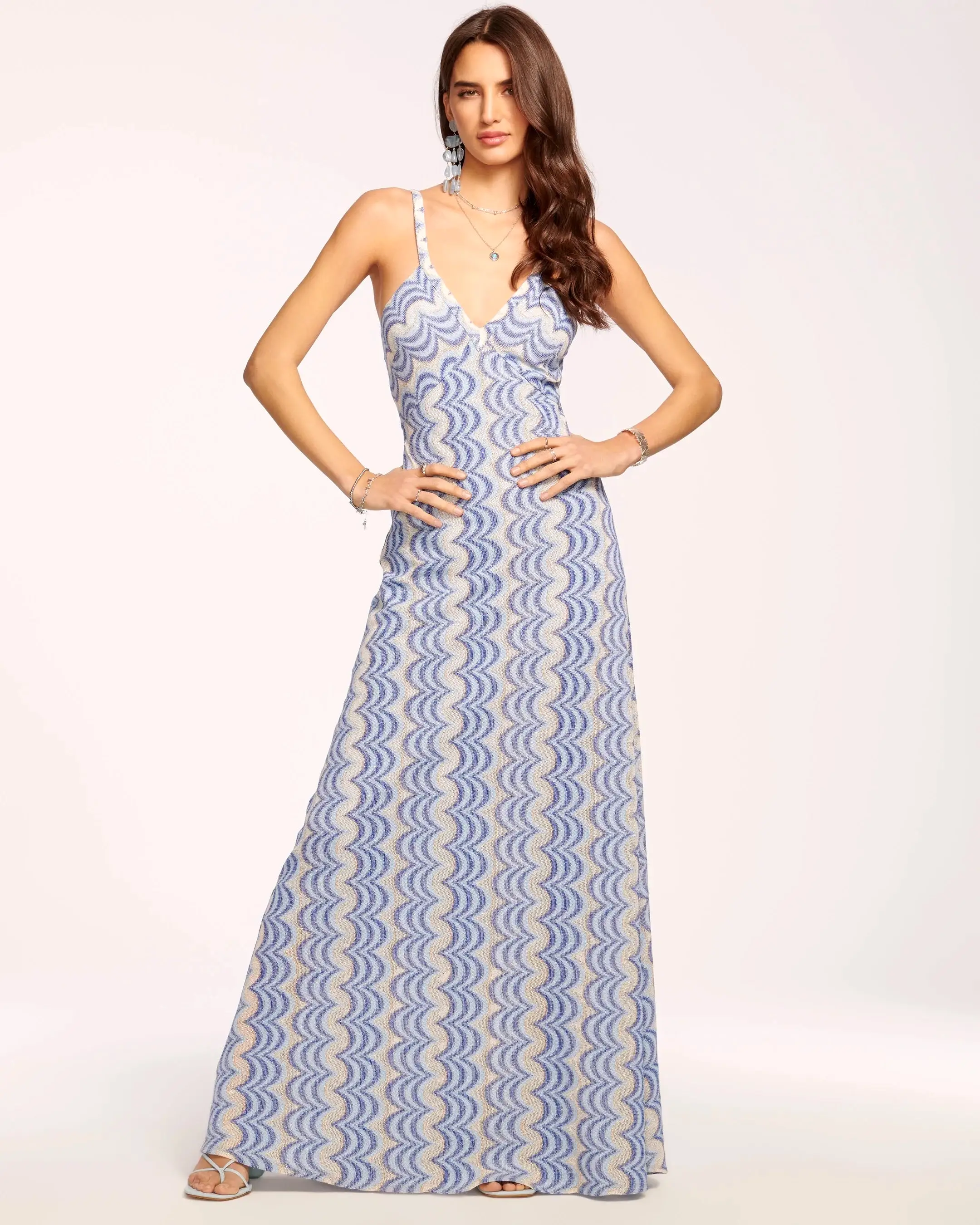 Ramy Brook - Genevieve Maxi Dress - Blue Wavey