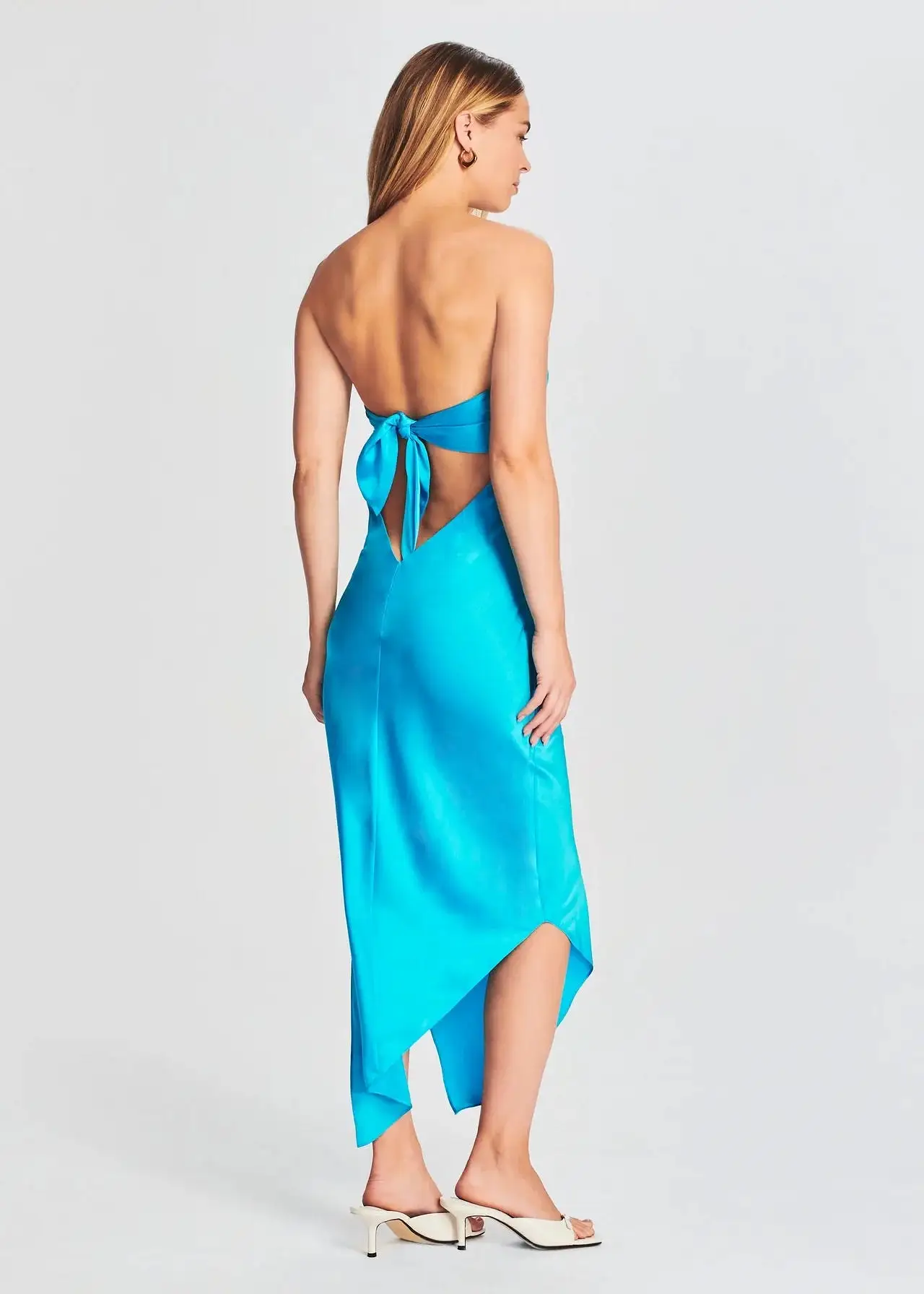 Ser.o.ya - Ginni Silk Midi Dress - Turquoise