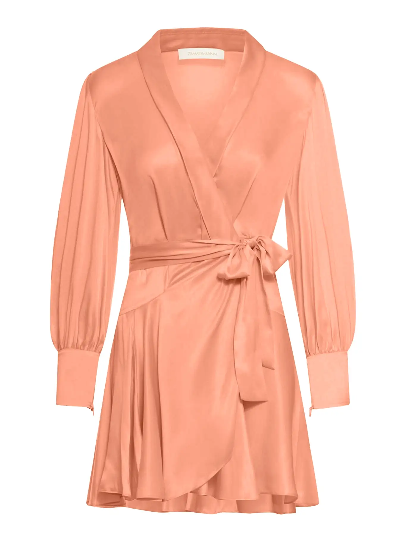 Silk Wrap Mini Dress