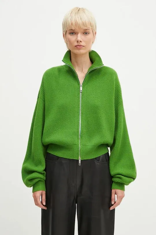 Sportmax woolen cardigan Svago green color 2422346012600