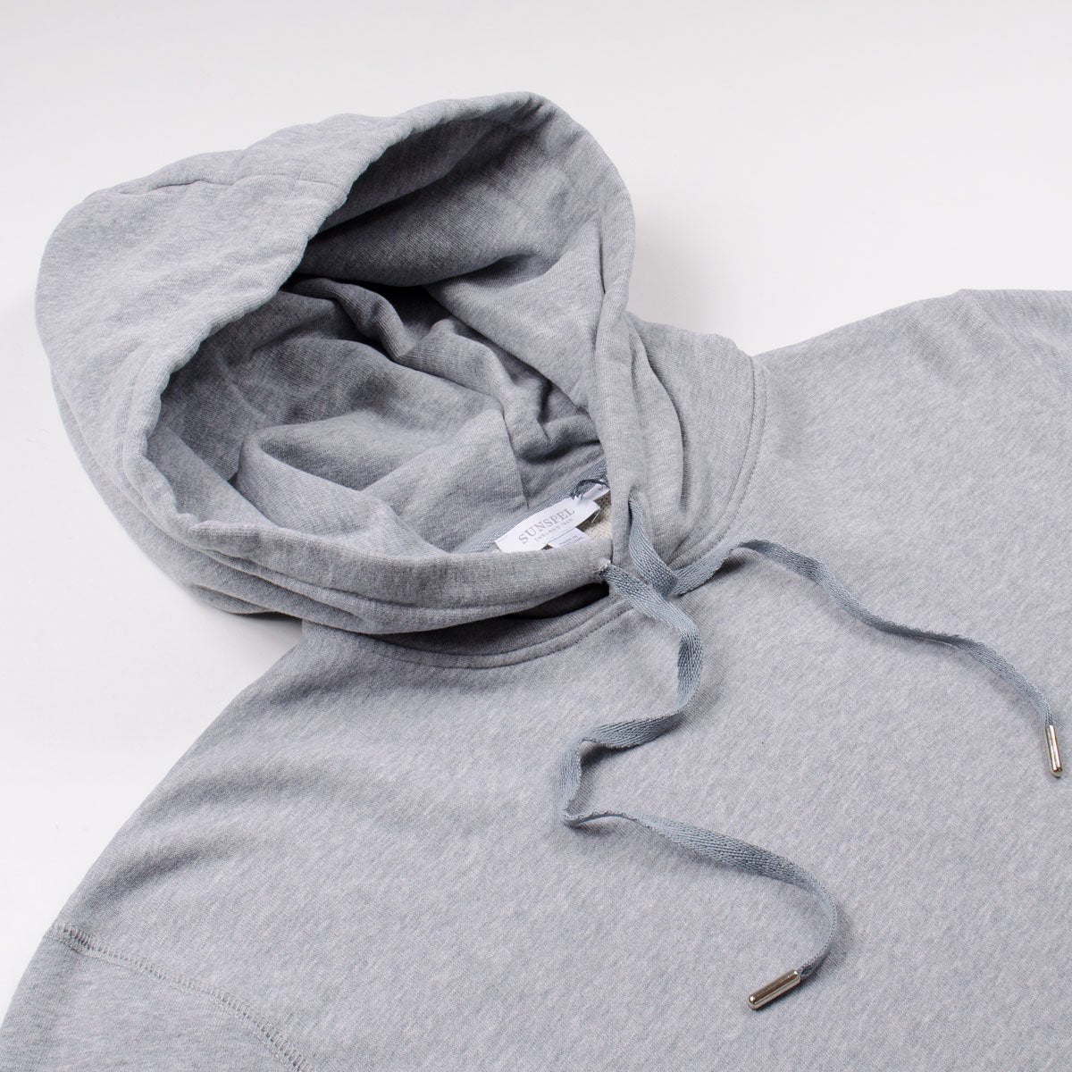 Sunspel - Loopback Overhead Hoodie - Grey Melange