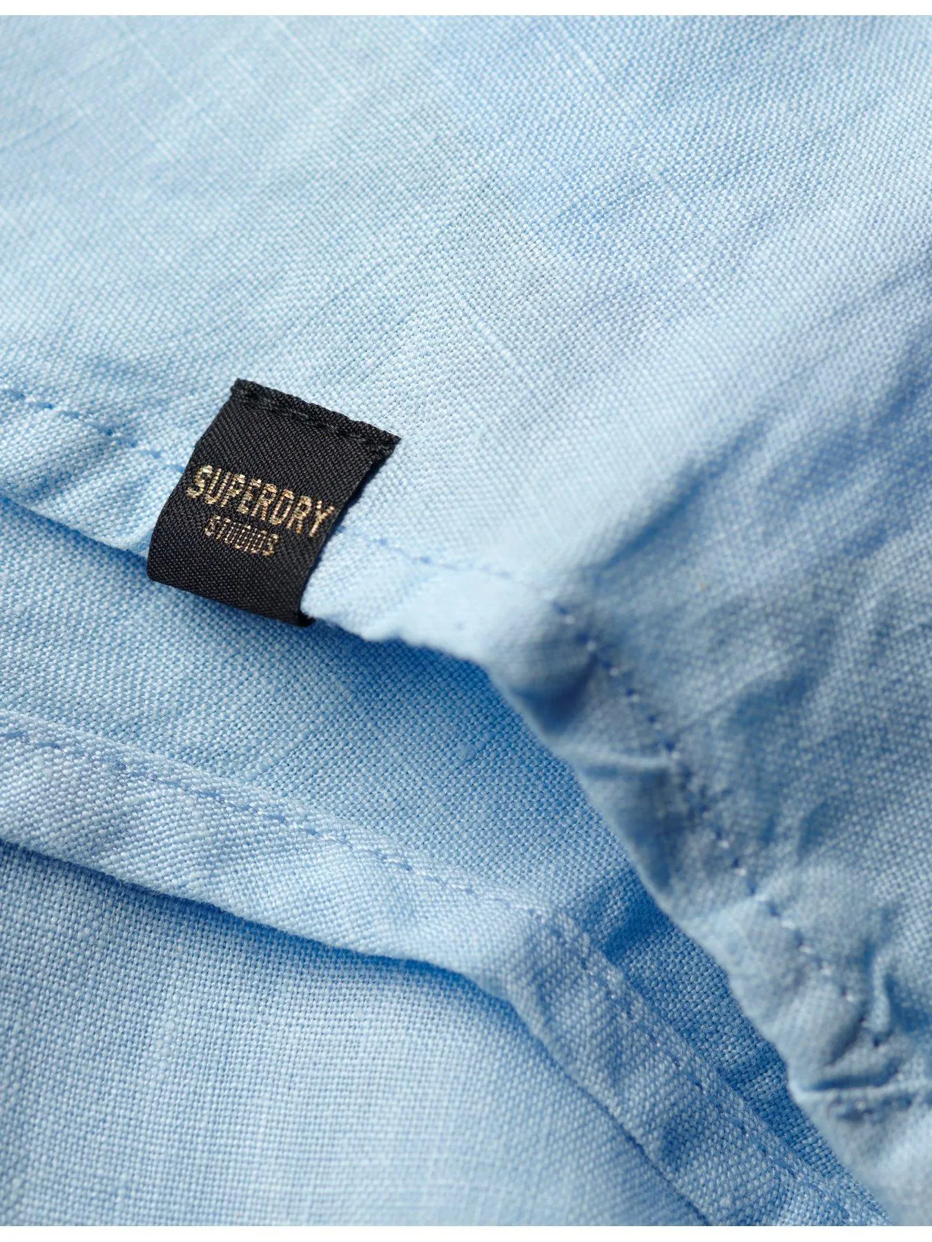 Superdry Casual Linen Boyfriend Shirt - Blue