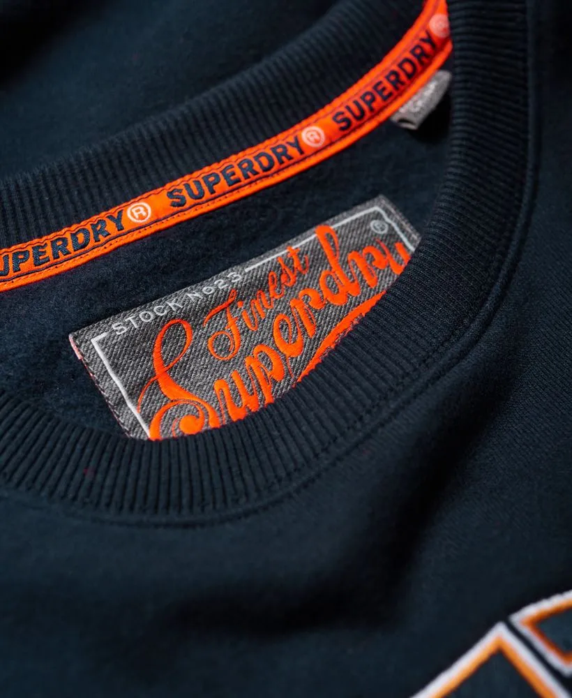 Superdry College Boxy Fit Crew Neck Sweatshirt Navy