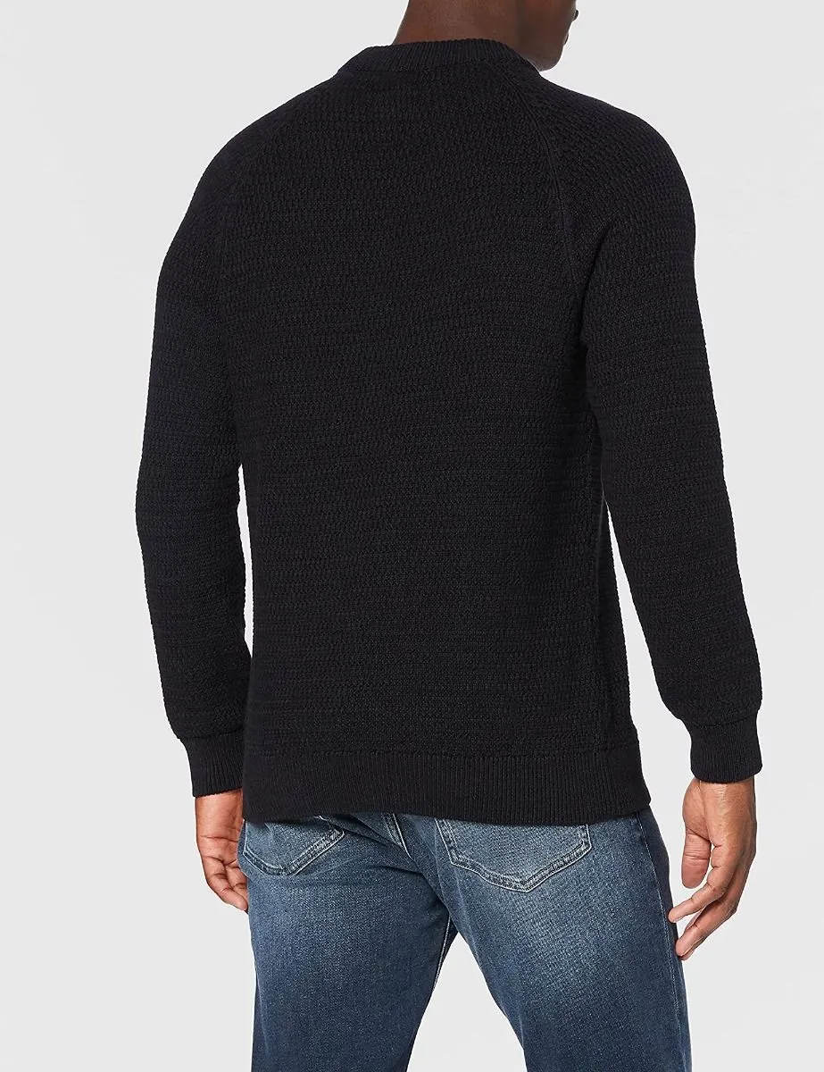 Superdry Crew Neck Cotton Keystone Jumper Downhill Navy Twist