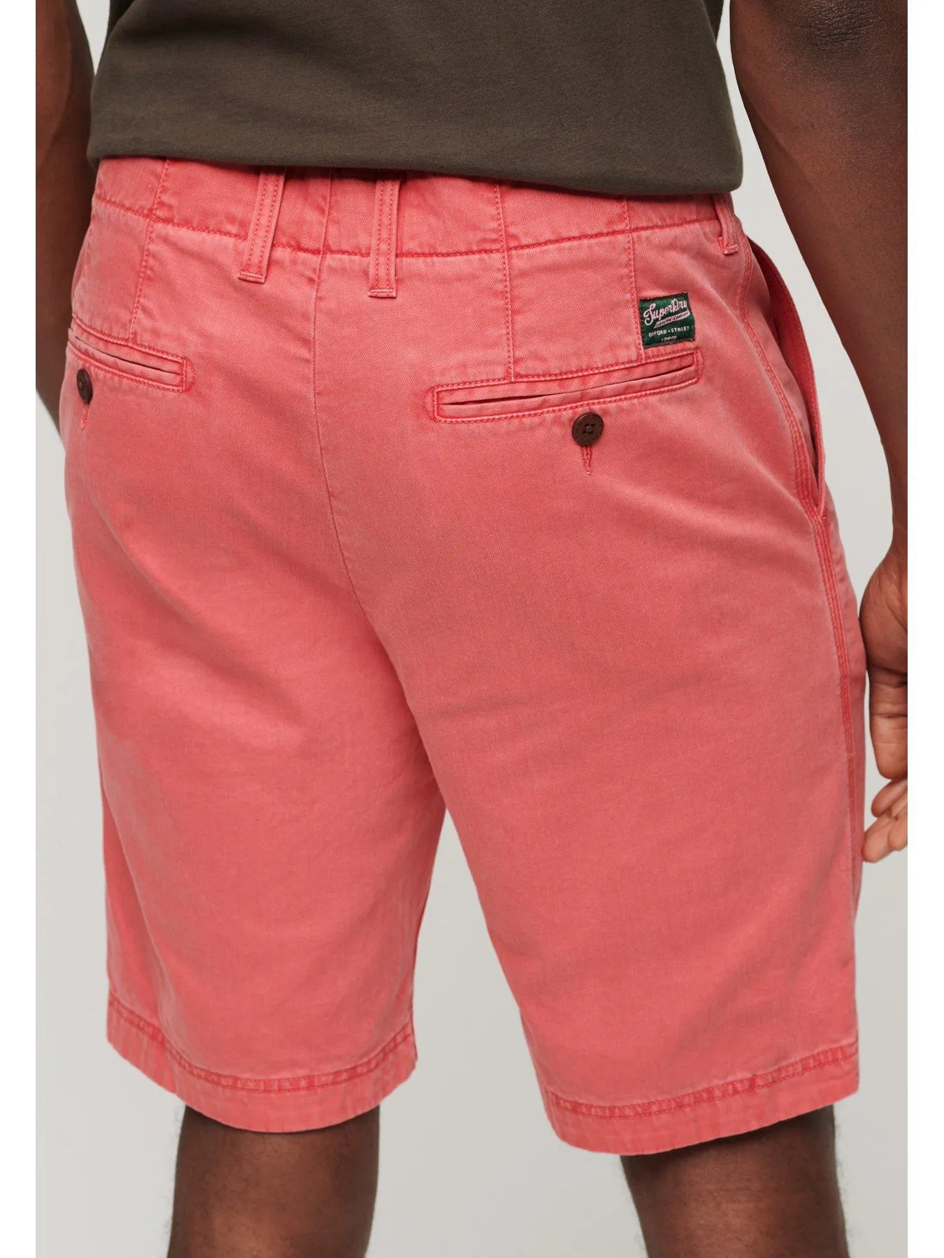 Superdry Officer Chino Shorts - Bright Pink