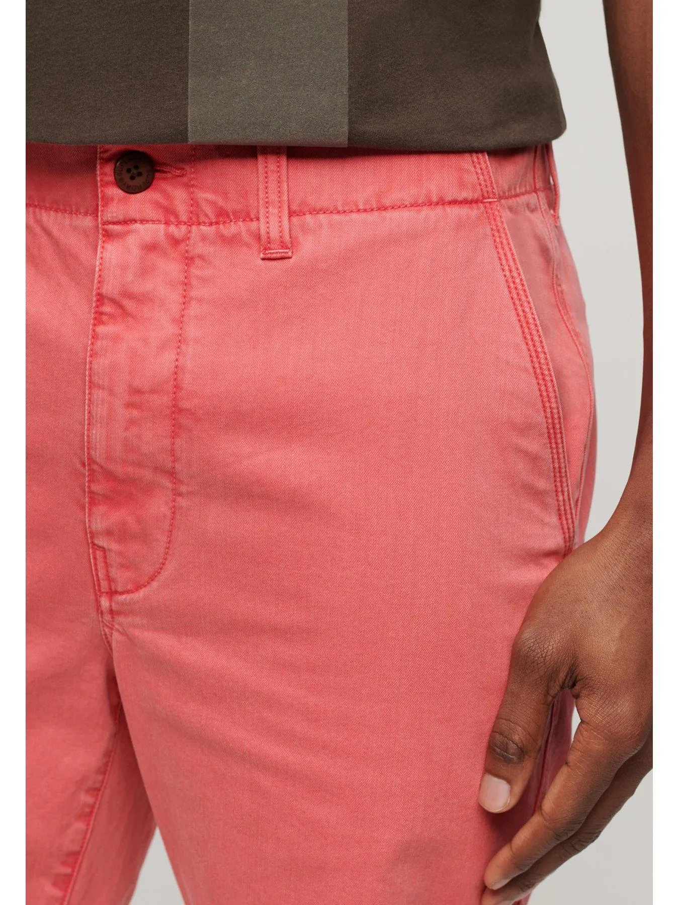 Superdry Officer Chino Shorts - Bright Pink