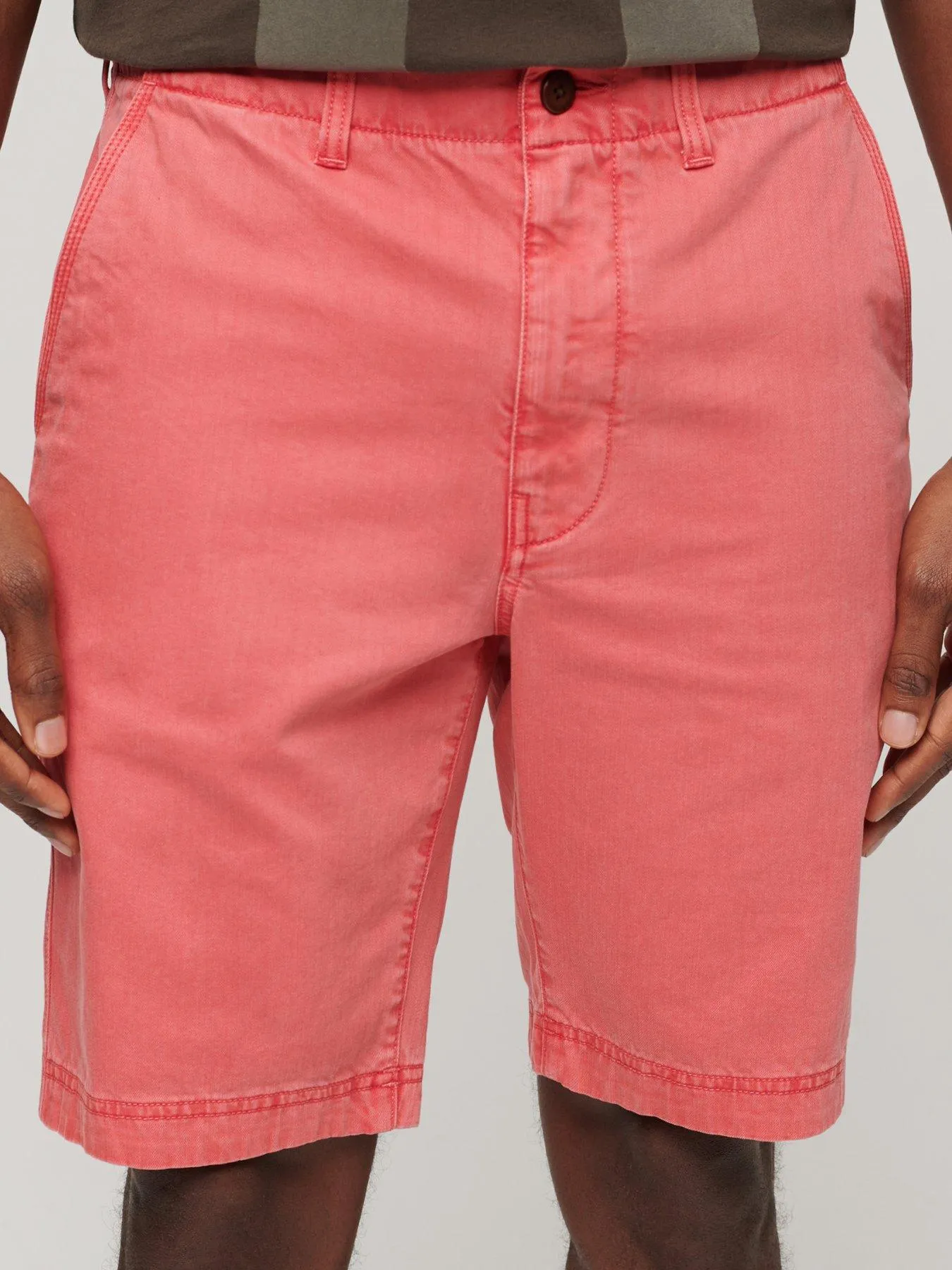 Superdry Officer Chino Shorts - Bright Pink