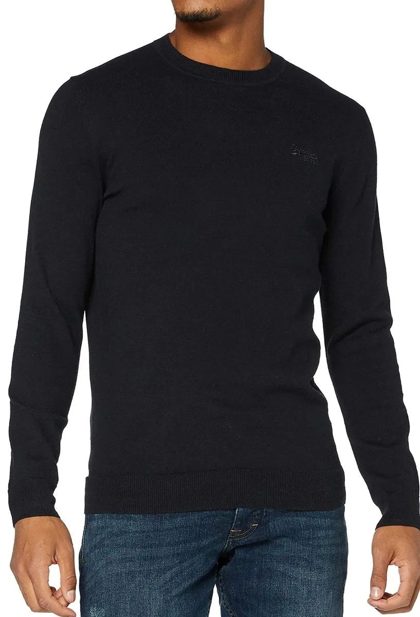 Superdry OL Vintage Embroided Crew Neck Jumper Black