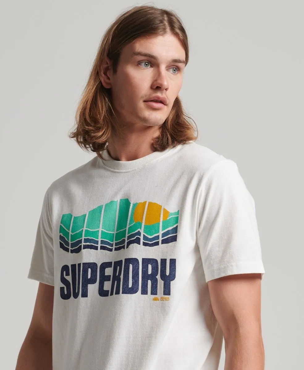 Superdry Vintage Great Outdoors T-Shirt Natural White