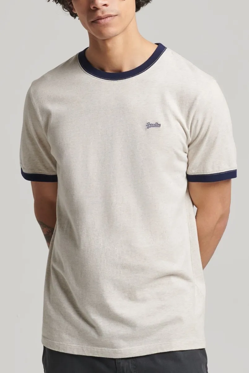 Superdry Vintage Ringer T-Shirt Oat/Navy