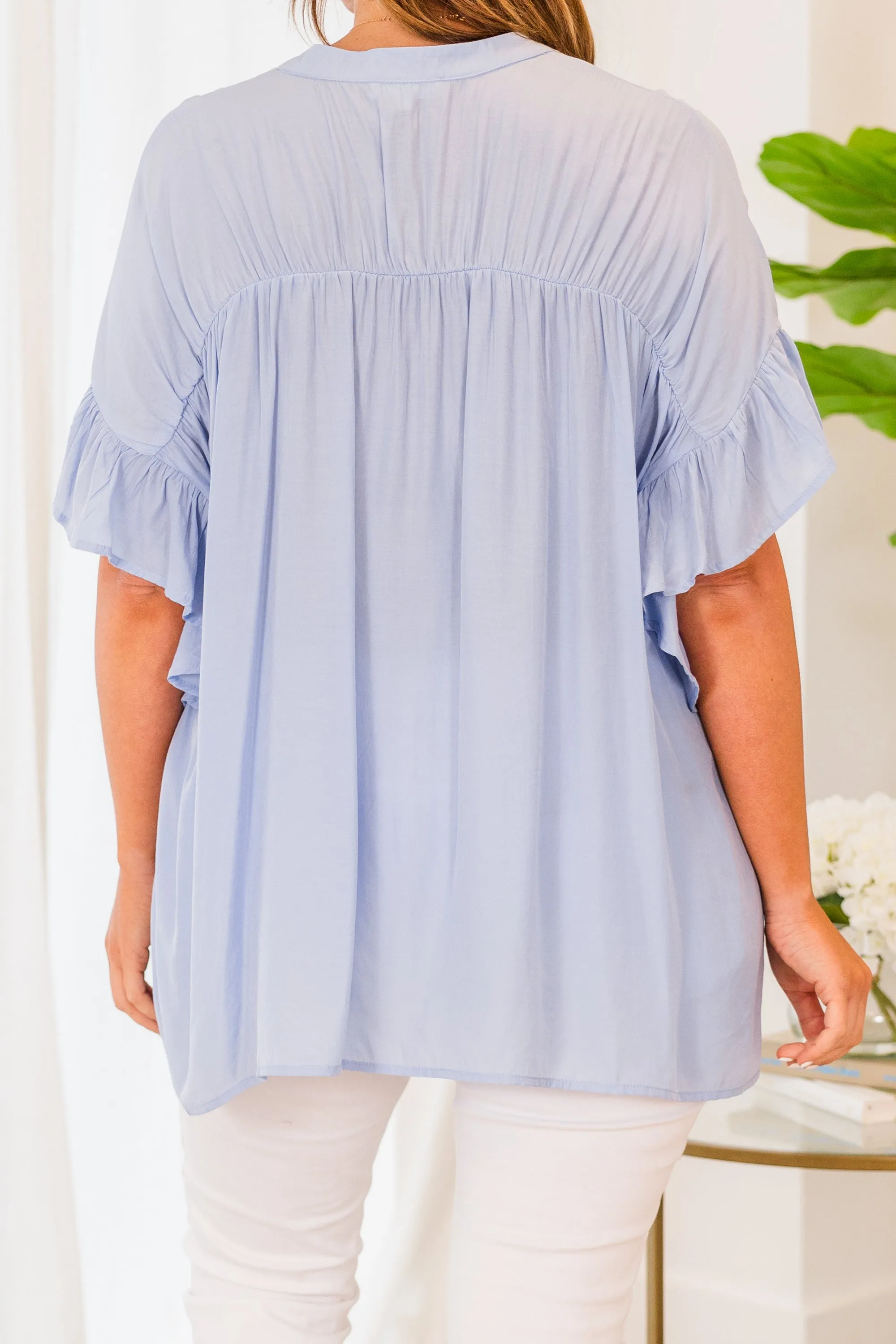 The Misfortunes Of Life Top, Chambray