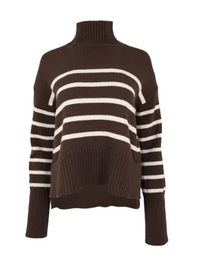 Veronica Beard Lancetti Sweater in Chicory/Ecru