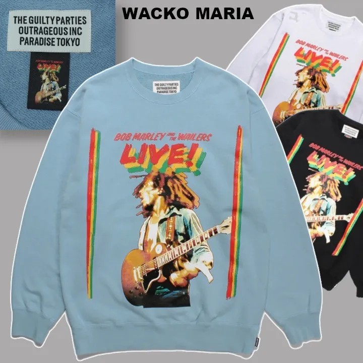 WACKO MARIA  |Street Style Collaboration Long Sleeves Cotton Logo