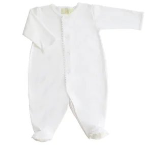 White Jersey Footie Romper