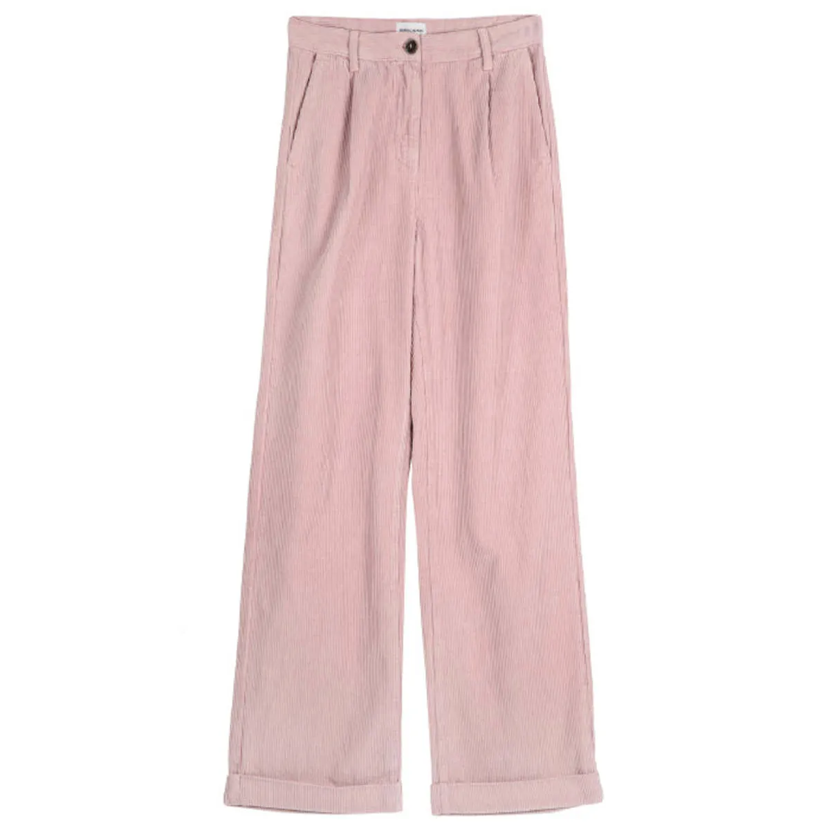 Woman Pleated Corduroy Pants - Pink