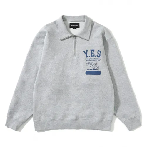 YESEYESEE  |Unisex Street Style Long Sleeves Logo Sweatshirts