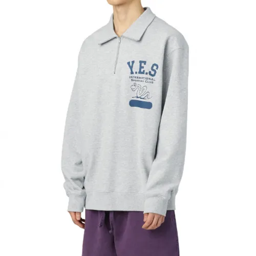 YESEYESEE  |Unisex Street Style Long Sleeves Logo Sweatshirts